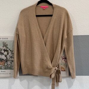 Lilly Pulitzer Dixie Gold Wrap Sweater